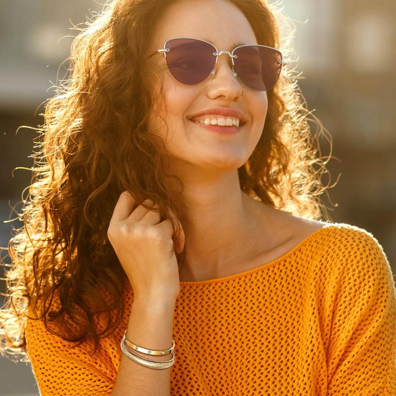 MPRAINBOW Gold Bracelets for Women, 2Pcs 18K Gold Plated Cubic Zirconia Bangle Crystal Friendship Bracelet Jewelry,Wedding Party Christmas Birthday Gifts for Her Girlfriend Sister Daughter - Image 3